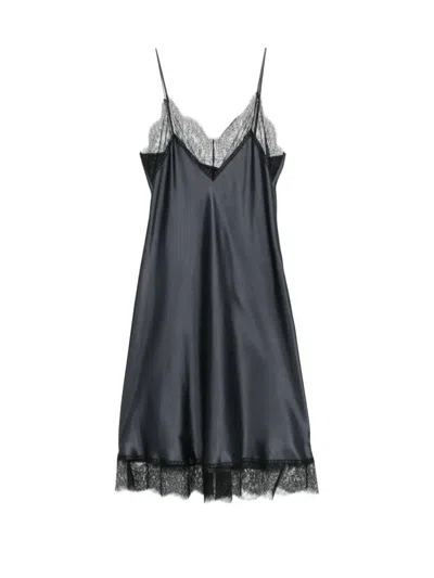 Carine Gilson Lace-trim Nightdress In Black