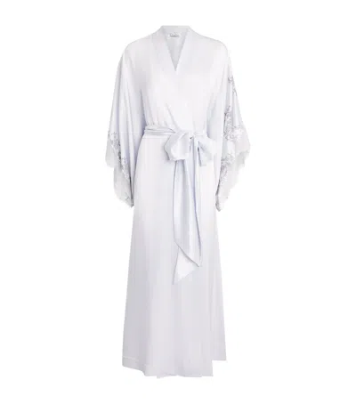 Carine Gilson Long Silk Cérès Robe In White