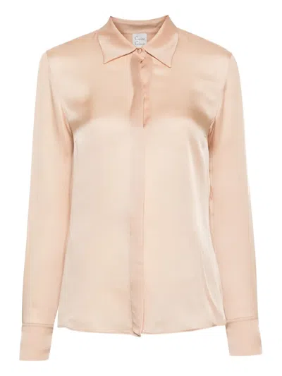 Carine Gilson Longsleeved Silk Shirt In Neutrals