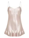 Carine Gilson Pleat-detail Silk Babydoll Dress In Pink