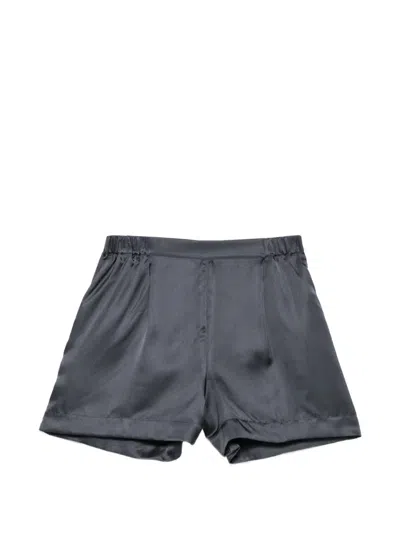 Carine Gilson Satin Shorts In Black