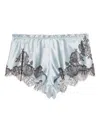 Carine Gilson Satin Silk Shorts In Blue