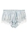 Carine Gilson Satin Silk Shorts In Blue