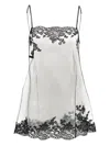 Carine Gilson Silk Babydoll Slip Dress In Black