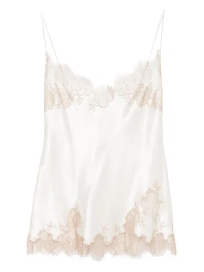 Carine Gilson Silk Camisole In Neutral