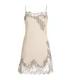 Carine Gilson Calais-caudry Lace Slip Dress In Beige