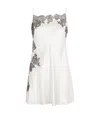 Carine Gilson Silk Lace-trim Short Slip Dress In White