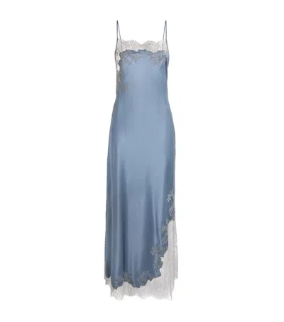 Carine Gilson Silk Long Cérès Nightdress In Multi