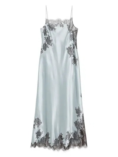 Carine Gilson Silk Nightdress In Green