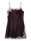 Carine Gilson Silk Nightdress In Purple