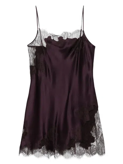 Carine Gilson Silk Nightdress In Purple