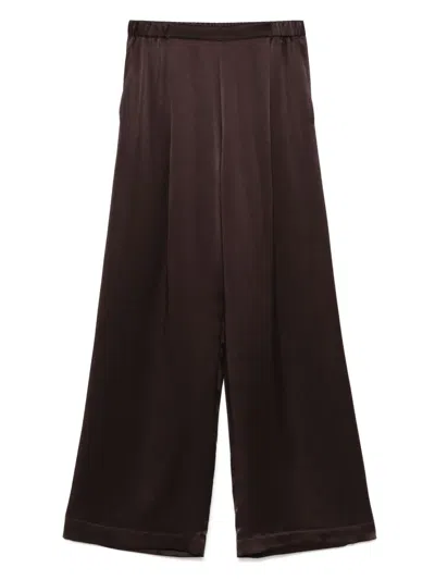 Carine Gilson Silk Pyjama Bottoms In Brown