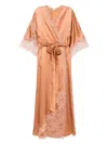 Carine Gilson Silk Robe In Nude