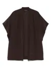 Carine Gilson Silk Short Robe In Brown