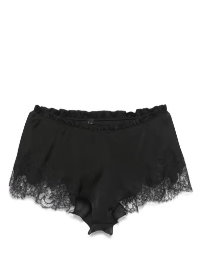 Carine Gilson Silk Shorts In Black