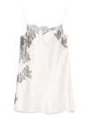 Carine Gilson Silk Slip Dress In White