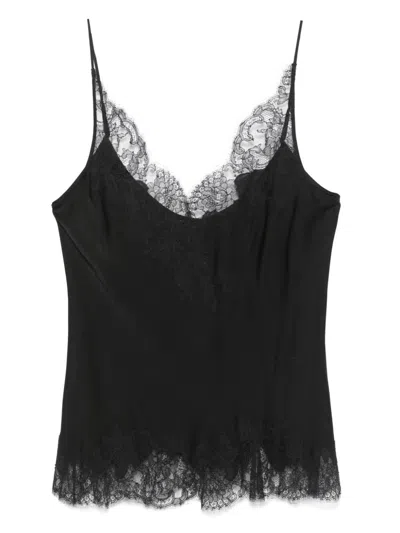 CARINE GILSON SILK V-NECK CAMISOLE