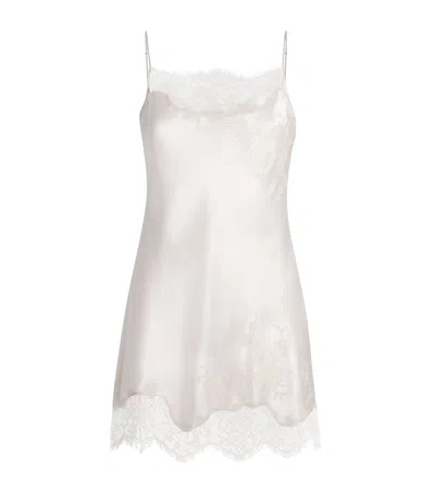 Carine Gilson Silk-lace Louise Slip Dress In White