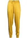 Carine Gilson Tapered Silk Trousers In Yellow