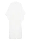 Carine Gilson Tulle Long Robe In White