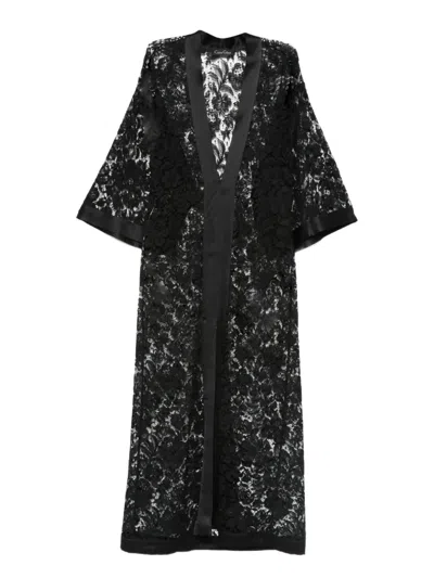 Carine Gilson V-neck Lace Nightdress In Black