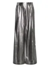 Carine Gilson Wide-leg Lurex Pyjama Trousers In Silver