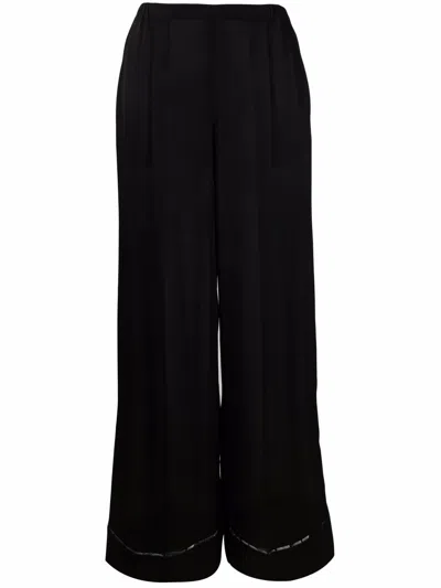 Carine Gilson Wide-leg Silk-mousseline Pyjama Trousers In Black