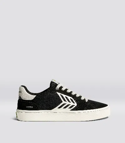 Cariuma Catiba Pro 2.0 Black Suede And Cordura Ivory Logo Sneaker Men