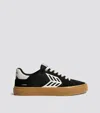 Cariuma Catiba Pro 2.0 Gum Black Suede And Cordura Ivory Logo Sneaker Women