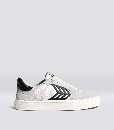 Cariuma Catiba Pro 2.0 Smoke White Suede Off-white Cordura Black Logo Sneaker Men