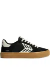 Cariuma Catiba Pro 2.0 Gum Black Suede And Cordura Ivory Logo Sneaker Women In Black
