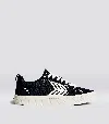 Cariuma Catiba Pro Low Black Suede And Canvas Contrast Thread Ivory Logo Sneaker Men In Black Contrast/ivory