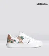 CARIUMA HOKUSAI SALVAS WHITE LEATHER PEONIES AND CANARY SNEAKER WOMEN