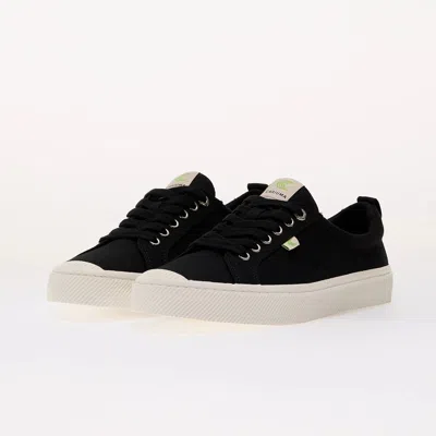 Cariuma Men's  Oca Low Sneaker Black Canvas Lace Up Lifestyle Shoes Zap1202