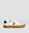 Cariuma Naioca Pro Gum Vintage White Suede Off-white Canvas Black Logo Sneaker Men In Off-white Vintage/black