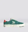 Cariuma Naioca Teal Suede Ivory Logo Watermelon Sneaker Men In Teal/ivory