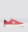 Cariuma Naioca Watermelon Suede Ivory Logo Ruby Wine Sneaker Women In Watermelon/ivory