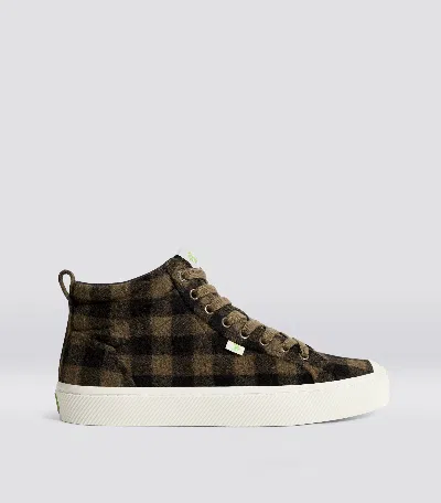 Cariuma Oca High Brown Plaid Sneaker Men