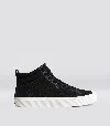 Cariuma Oca High Quilt Black Premium Leather Sneaker Women In Quilt Black