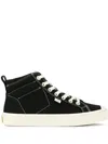 Cariuma Oca High Washed Black Canvas Contrast Thread Sneaker In Black