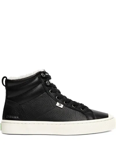 Cariuma Oca Leather High-top Sneakers In Black