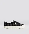 Cariuma Oca Low Plaid Organic Cotton Sneakers In Black Plaid