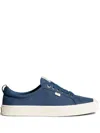 Cariuma Oca Low Dark Denim Premium Leather Sneaker Men In Blue