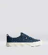 Cariuma Oca Low Dark Denim Premium Leather Sneaker Women In Dark Denim