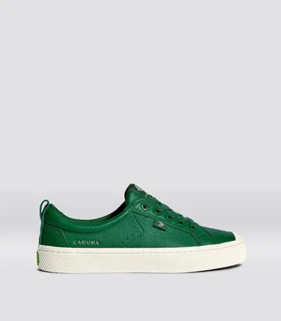 Cariuma Oca Low Forest Green Premium Leather Sneaker Men
