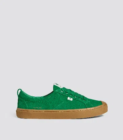 Cariuma Oca Low Suede Lace-up Sneakers In Gum Fern Green