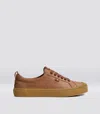 Cariuma Oca Low Gum Sienna Brown Premium Leather Sneaker Women In Brown