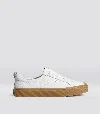 Cariuma Oca Low Gum White Premium Leather Sneaker Women In Gum White
