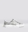 CARIUMA OCA LOW METALLIC SILVER LEATHER SNEAKER WOMEN