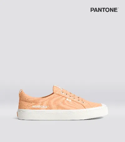 Cariuma Oca Low Trouserone Peach Fuzz Canvas Contrast Thread Trainer Men